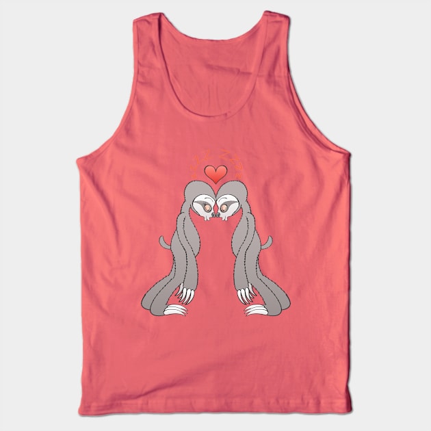 Couple of sweet sloths living a sleepy love Tank Top by zooco